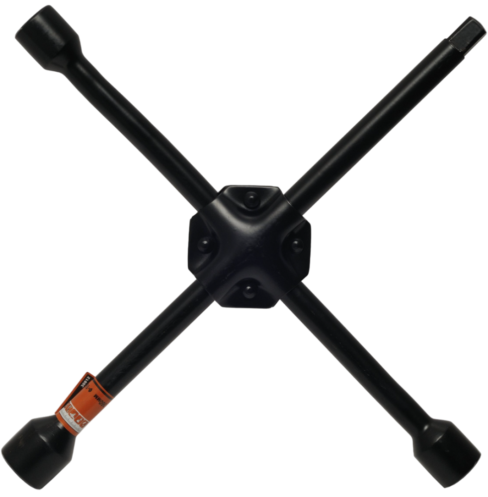 Ключ балонный крестовой 17, 19, 22 1/2 АвтоDело усиленный, черный, лак