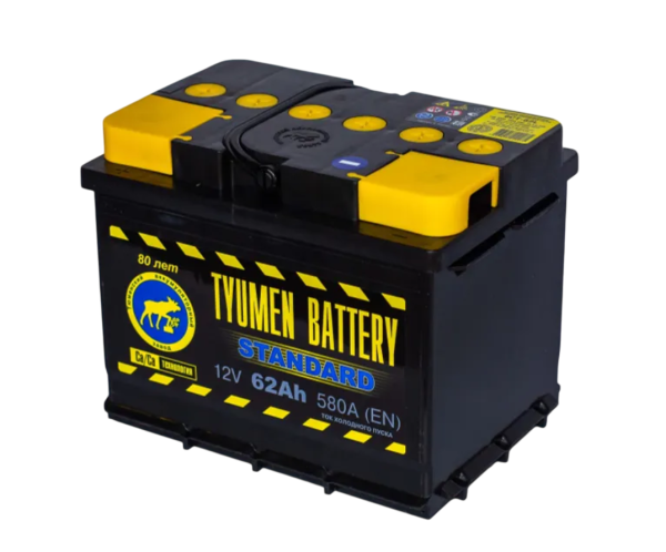 Аккумулятор 62 А/ч о.п. Тюмень ток 580 242 х 175 х 190 6CT62L1