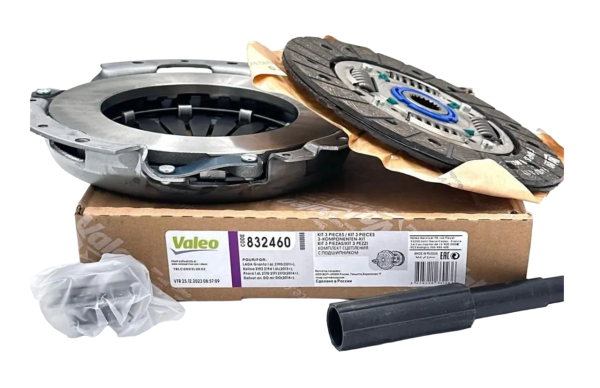 Сцепление в сборе 2190 "VALEO" с тросовой КПП 2181 комплект