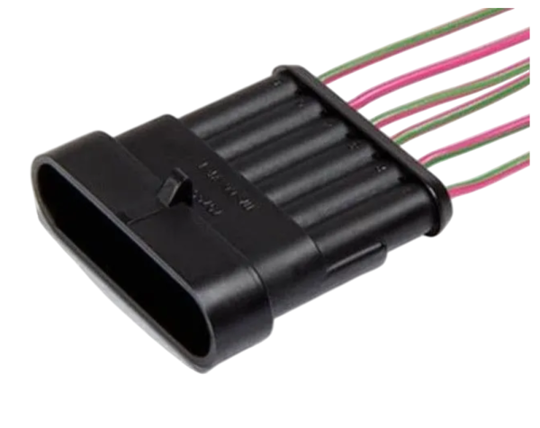 Разъем 6-ти конт. жгута форсунок с проводами к ЭСУД ГАЗ Cargen