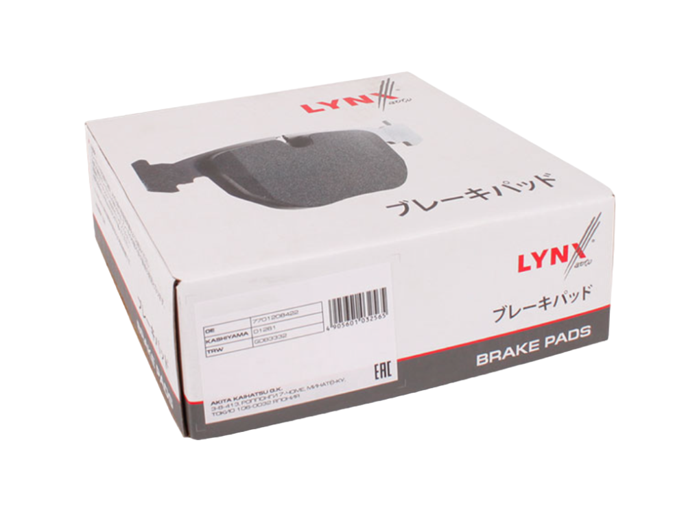 Колодки "LYNX" стояночного тормоза TOYOTA AVENSIS VERSO 01-/RAV4 II BS-7529