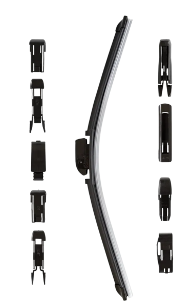 Щетка стеклоочистителя бескаркасная Skyway стандарт 14"/350 мм 9 адаптеров