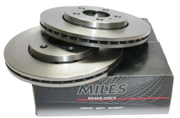 Диск тормозной "MILES" передний TOYOTA CAMRY (V30) 2.4/3.0 01-06 (TRW DF4204) K000371